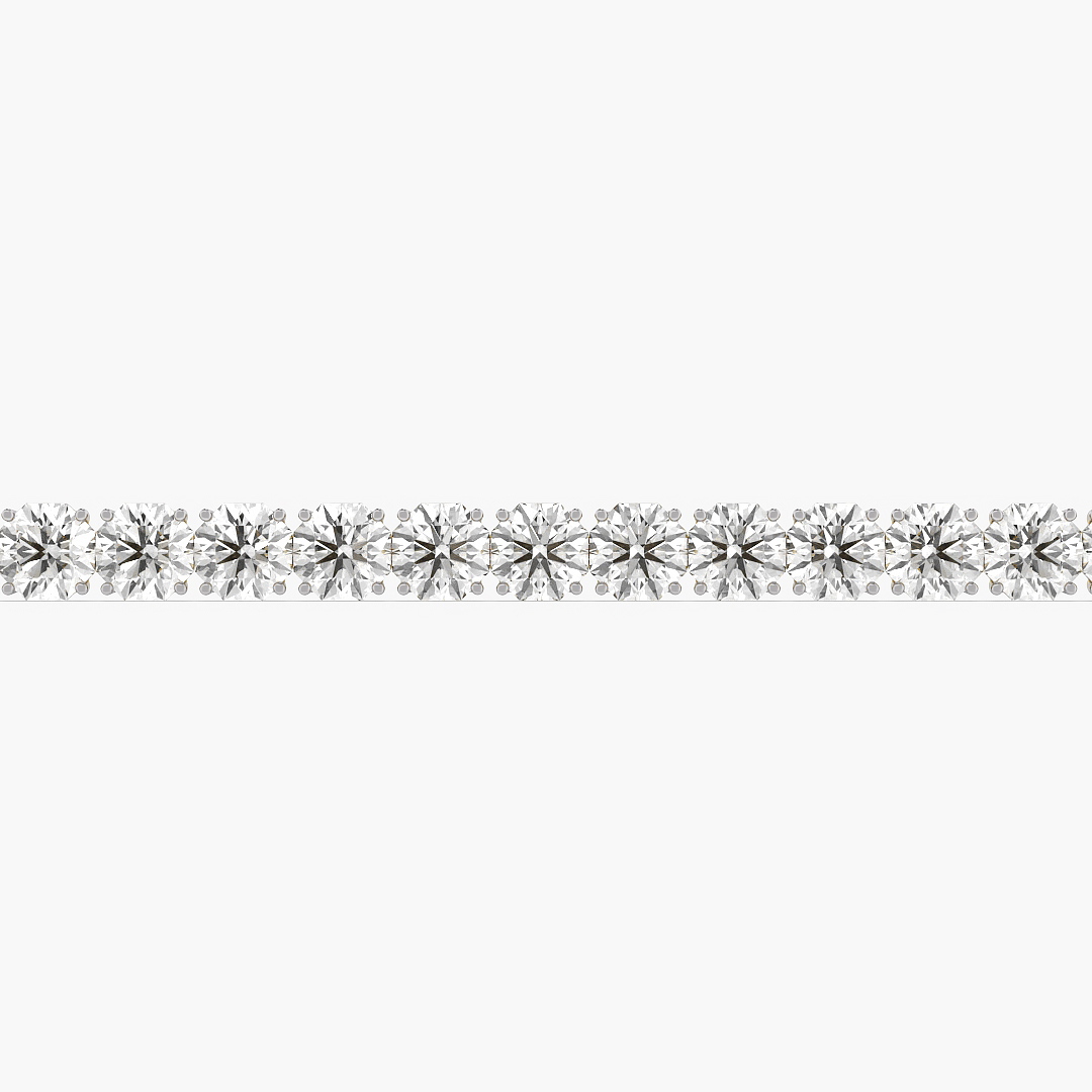 9.49 carat lab grown diamond tennis bracelet in 14KT white gold, worn on model